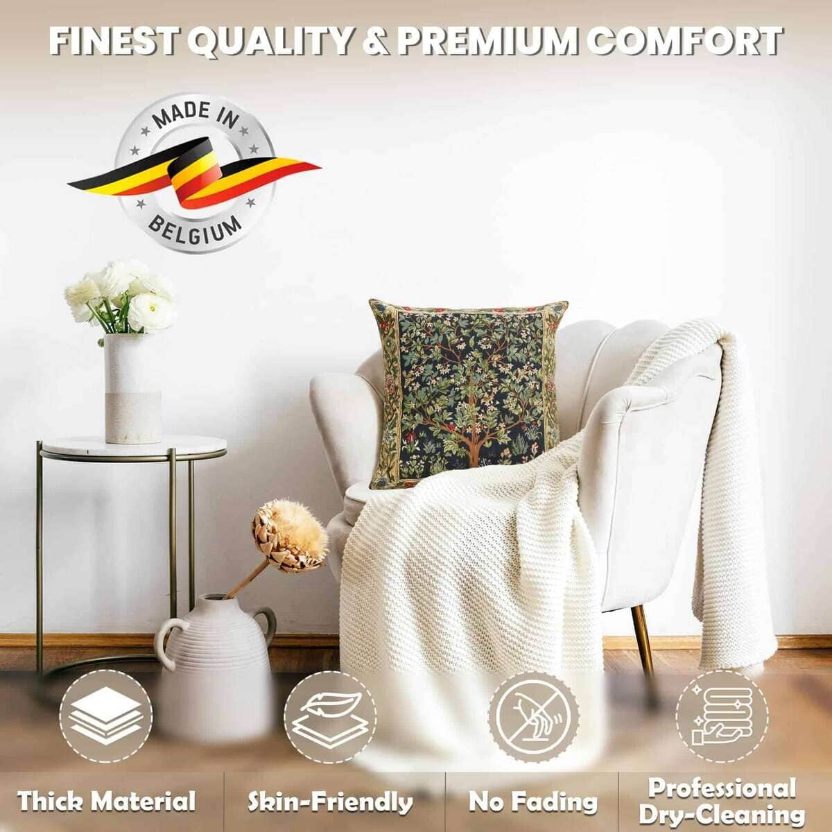 Fundas de Almohada Decorativas Charlotte Home -Azul Árbol - Imagen 4