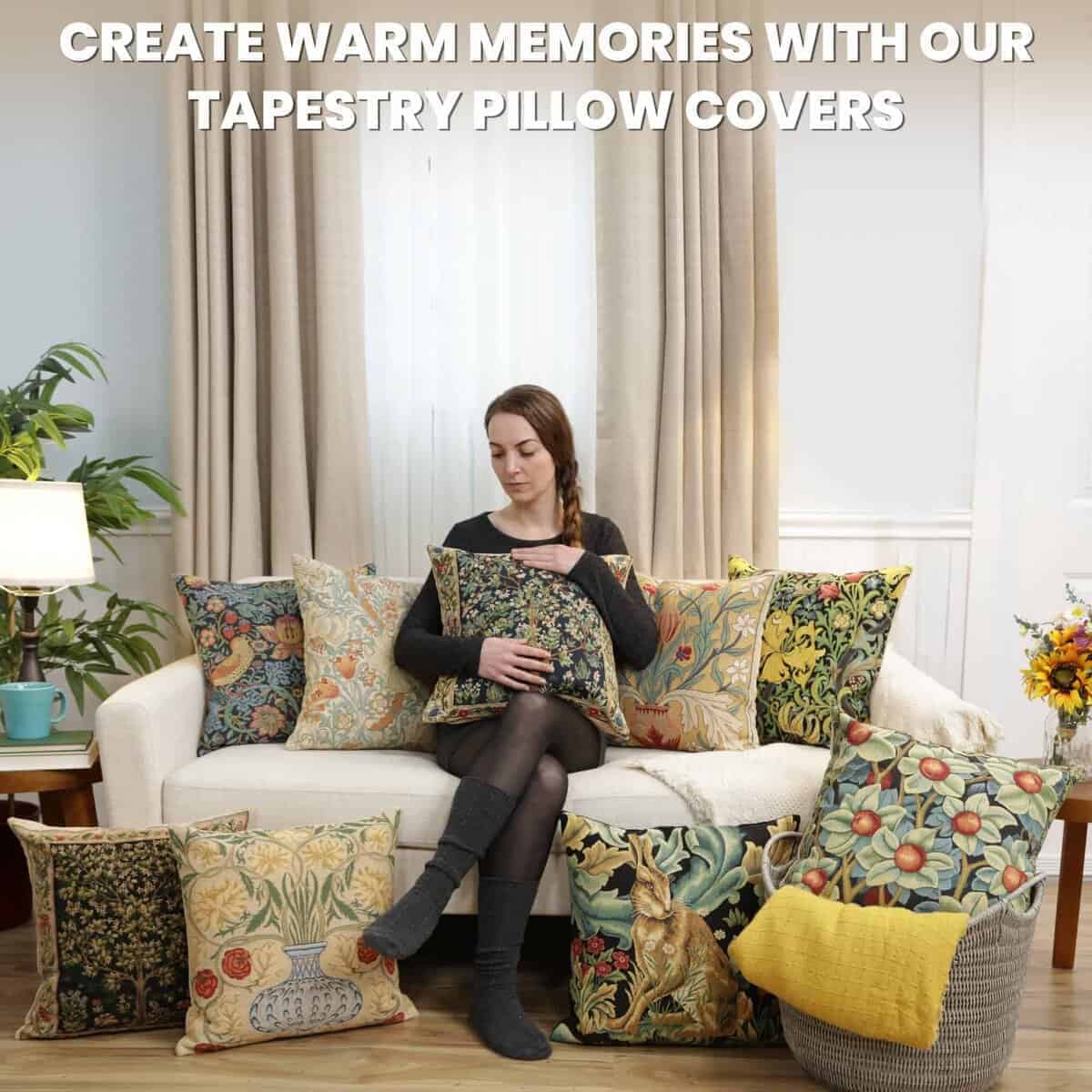 Fundas de Almohada Decorativas Charlotte Home -Azul Árbol - Imagen 7