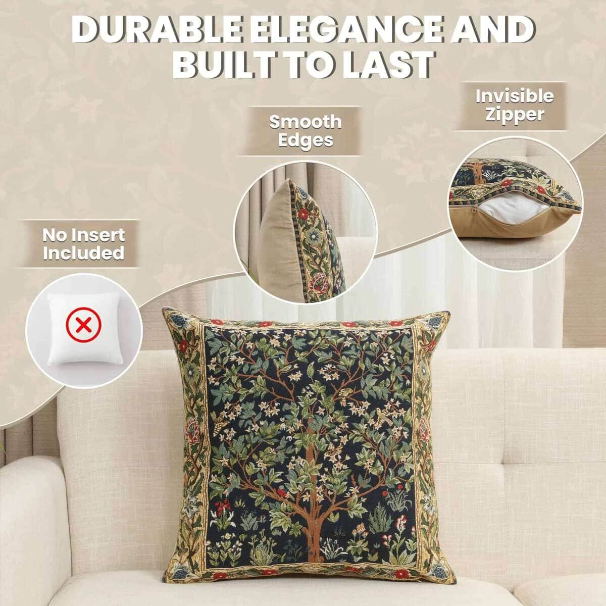 Fundas de Almohada Decorativas Charlotte Home -Azul Árbol - Imagen 3