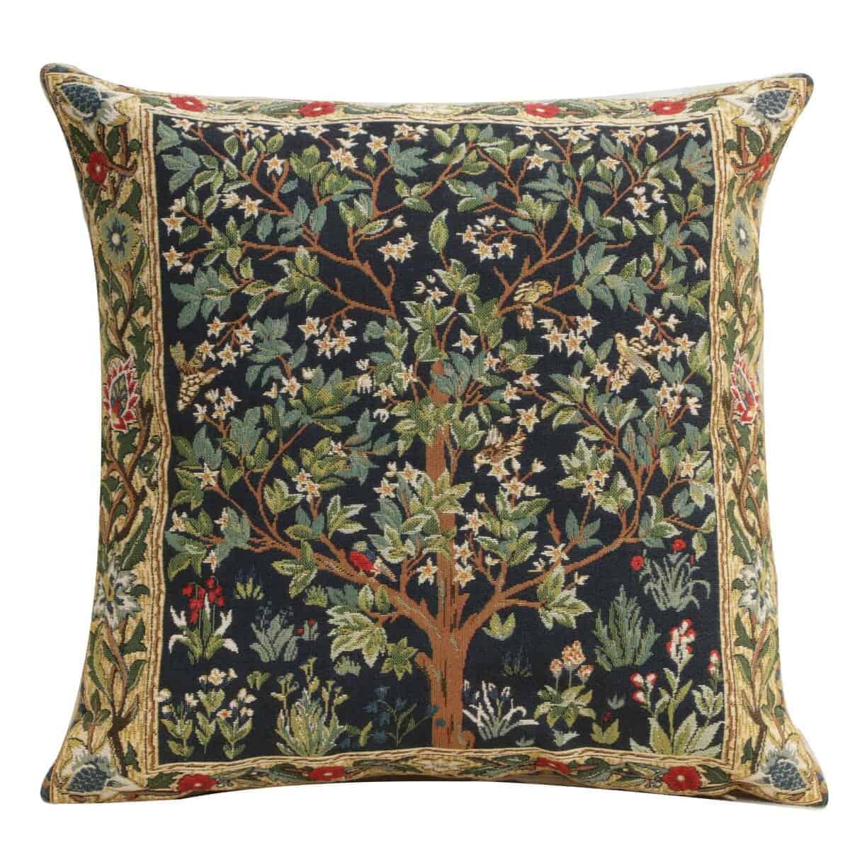 Fundas de Almohada Decorativas Charlotte Home -Azul Árbol