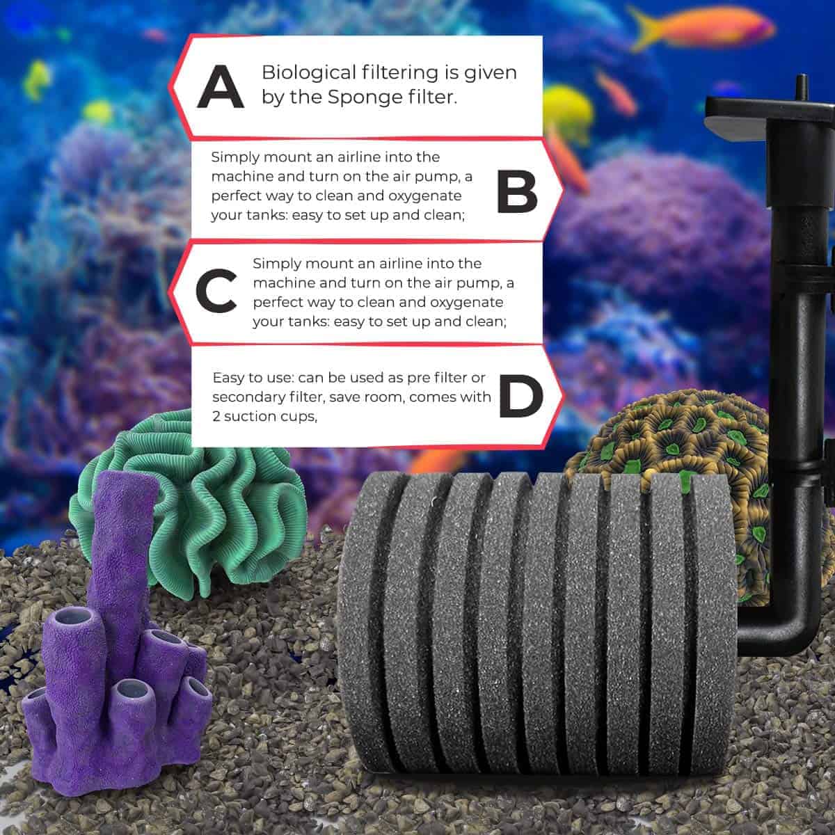 Filtro de Esponja de Acuario CORISRX BEST OF YOUR LIFESTYLE - Imagen 6