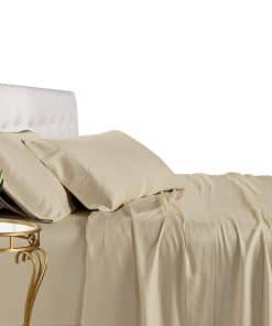 Juego de sábanas Royal Tradition de Viscosa -Beige