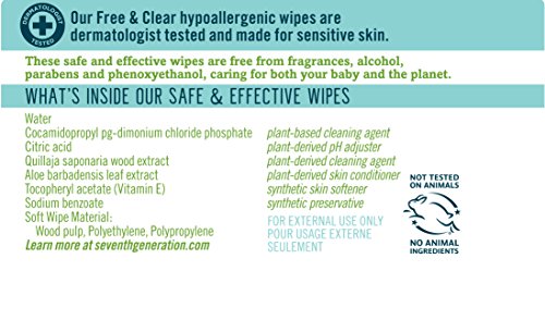Toallitas húmedas para bebé Seventh Generation, recambio - Imagen 3