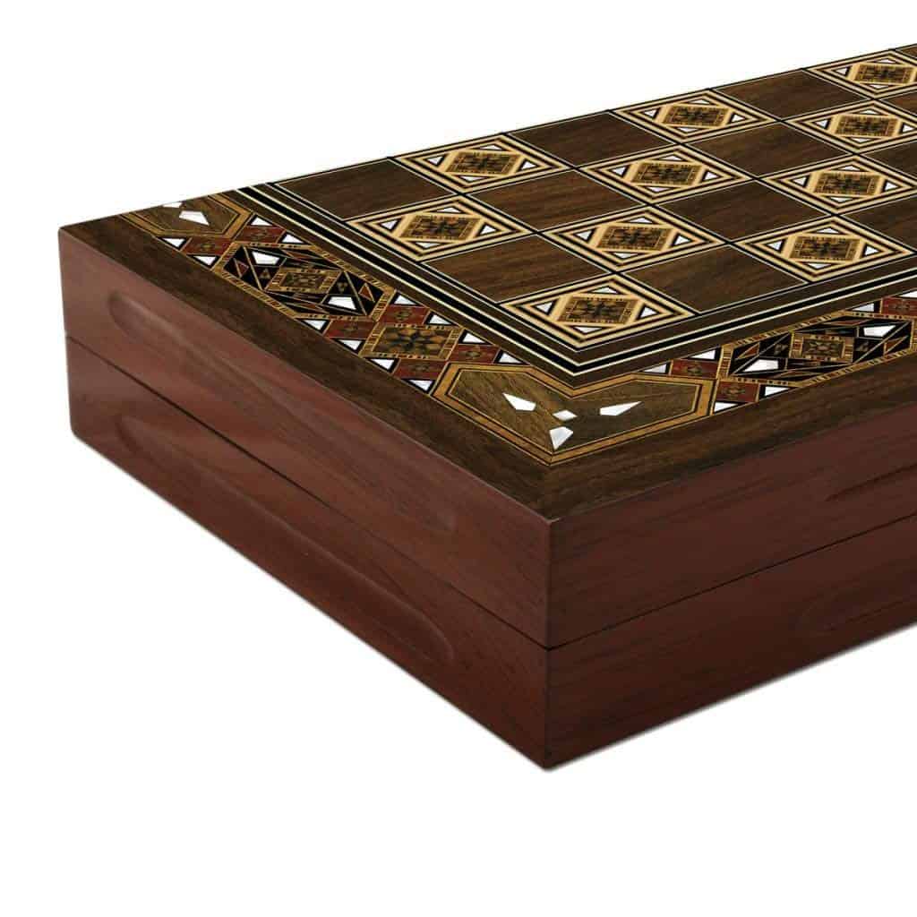 Backgammon de Mosaico Antiguo Staroyun, 25 x 49 x 7.5 cm,
