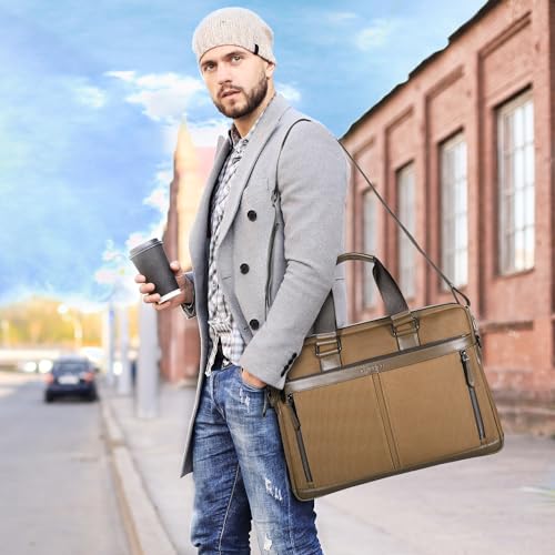 Banuce Bolso Impermeable de Nylon para Hombre Maletín de 14 - Imagen 3