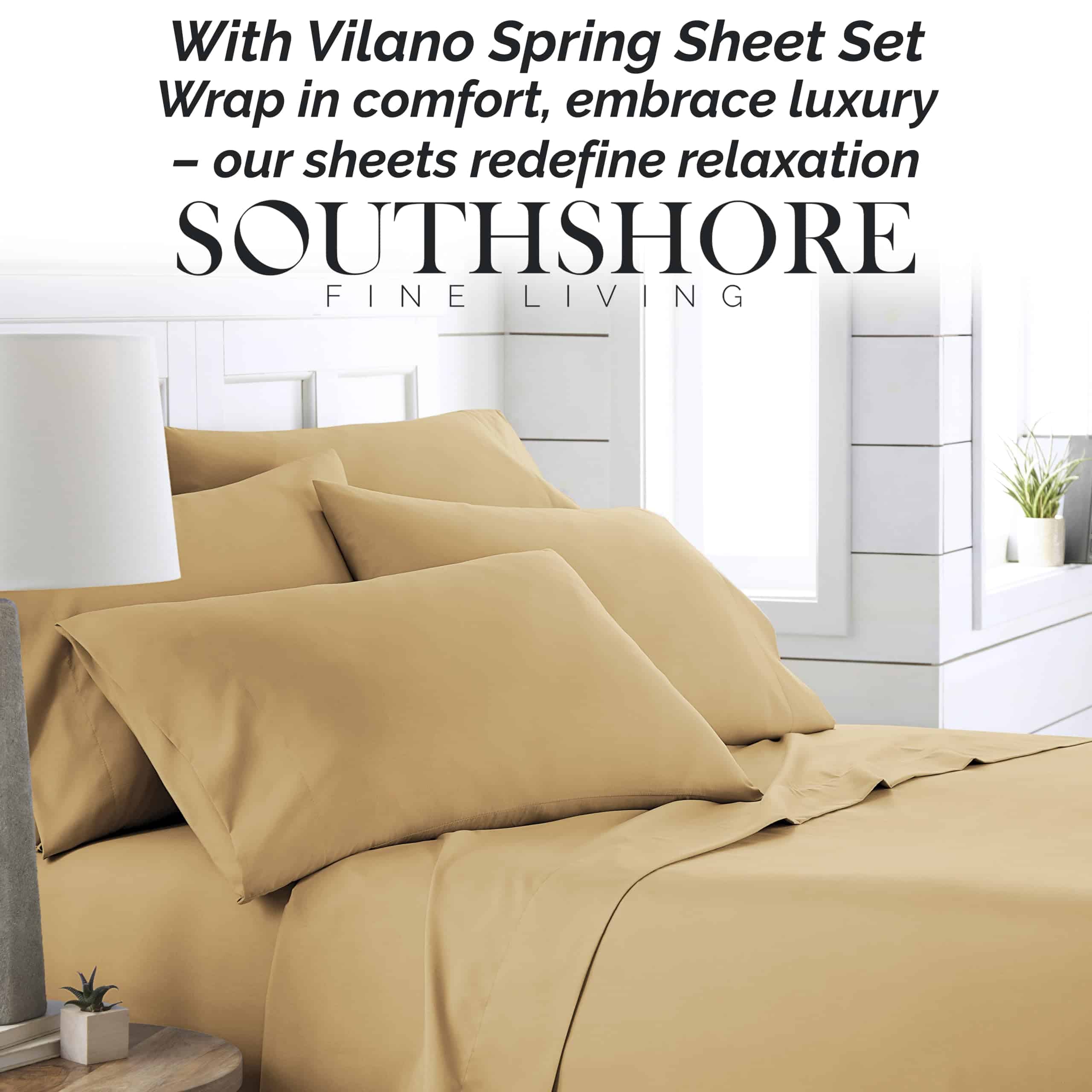 Juego de Sábanas de Microfibra de 6 Piezas -Gold - Imagen 9