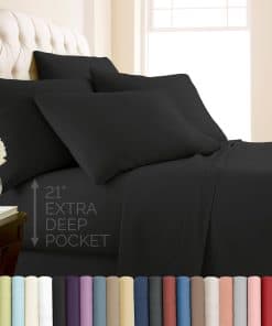 Juego de sábanas para cama individual de 4 piezas de