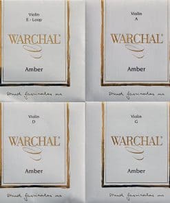 Set de cuerdas para violín Warchal Amber con extremo en
