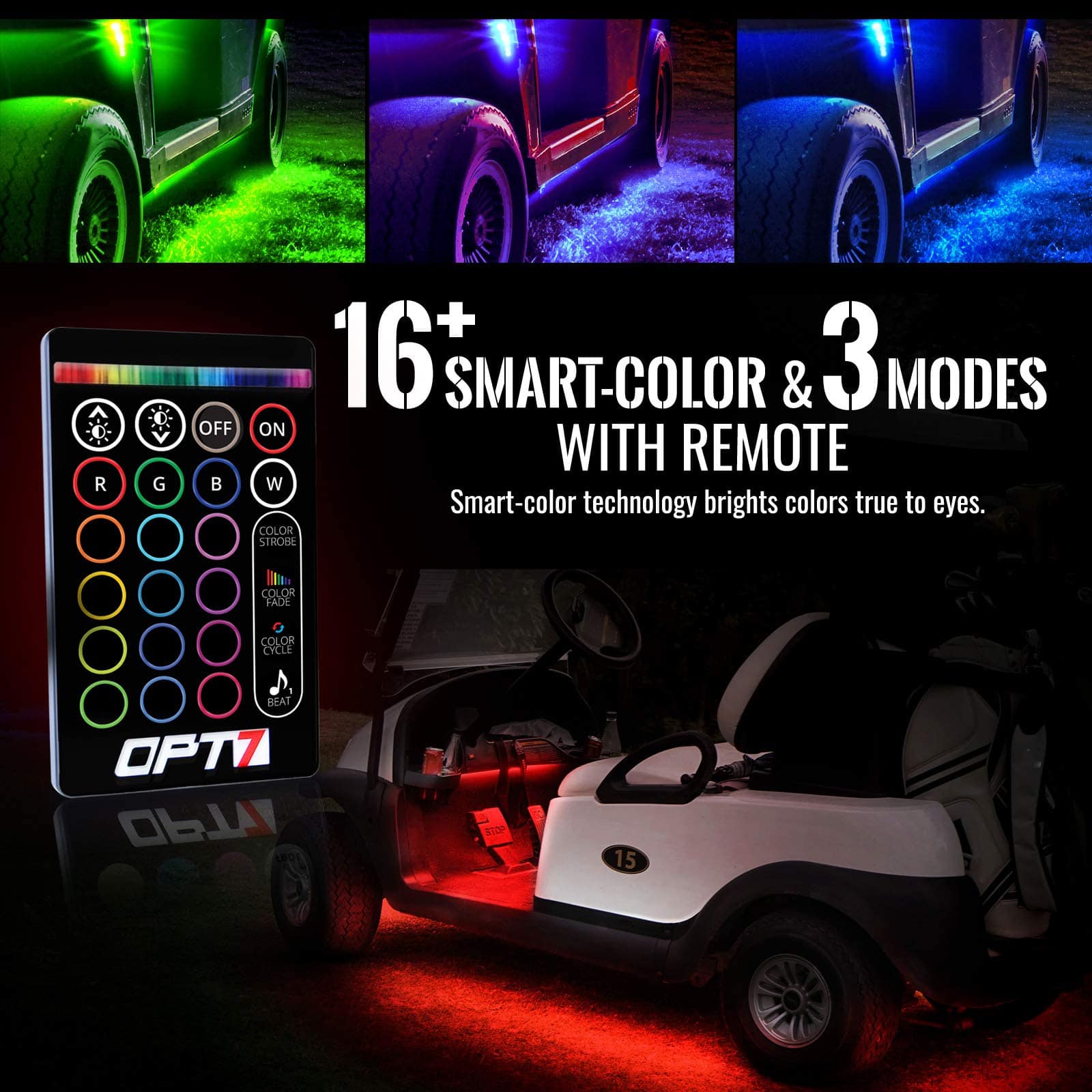 Kit de Tiras de Iluminación LED OPT7 AURA para Carritos de - Imagen 3