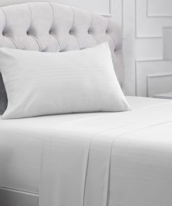 Juego de sábanas Mellanni Twin XL - Colección -Blanco con Ra