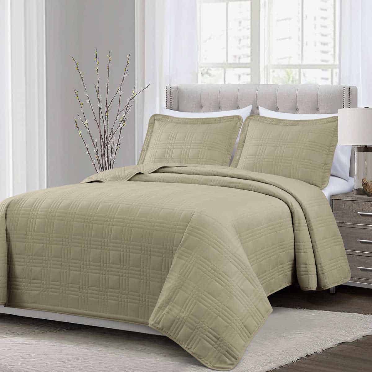 Chezmoi Collection Kingston Juego de Colcha de 3 Piezas - Imagen 3