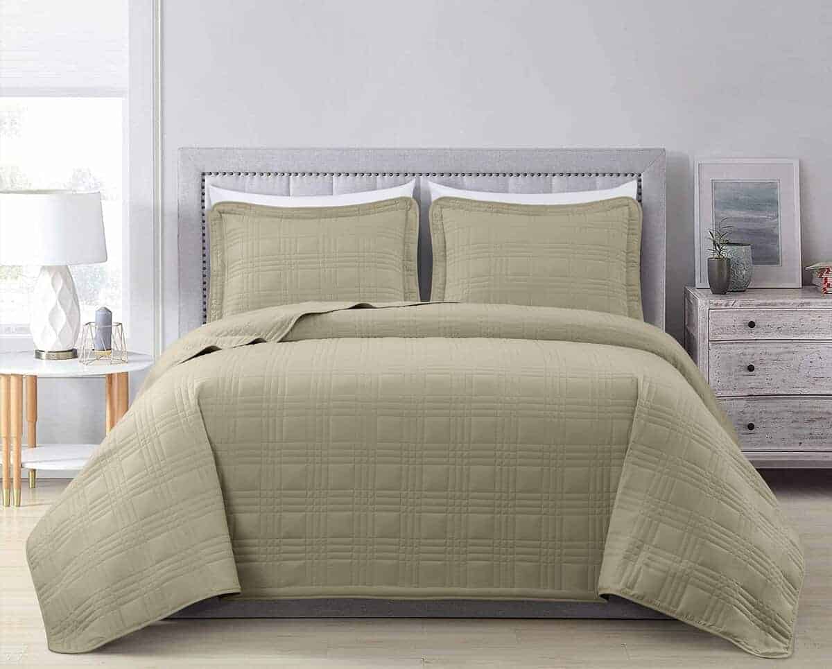 Chezmoi Collection Kingston Juego de Colcha de 3 Piezas