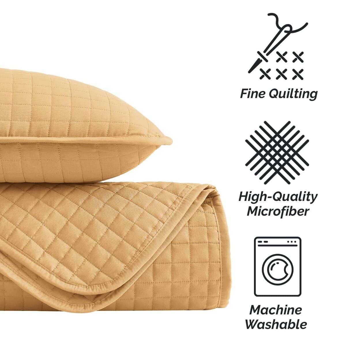 Juego de Colcha para Cama Twin Southshore -Dorado - Imagen 7