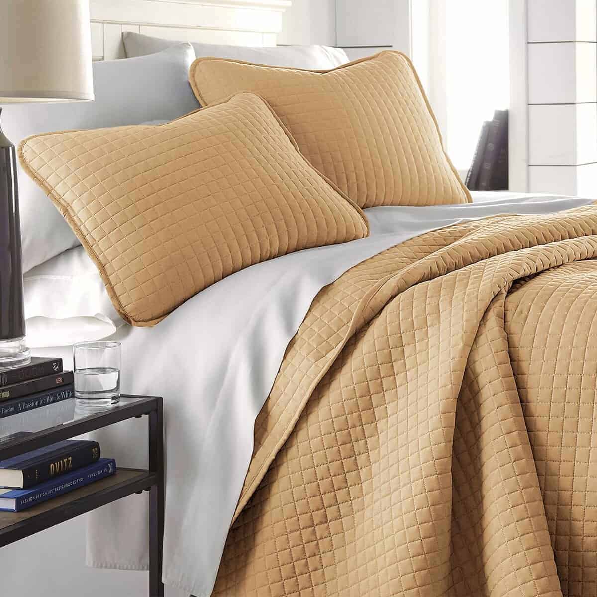 Juego de Colcha para Cama Twin Southshore -Dorado