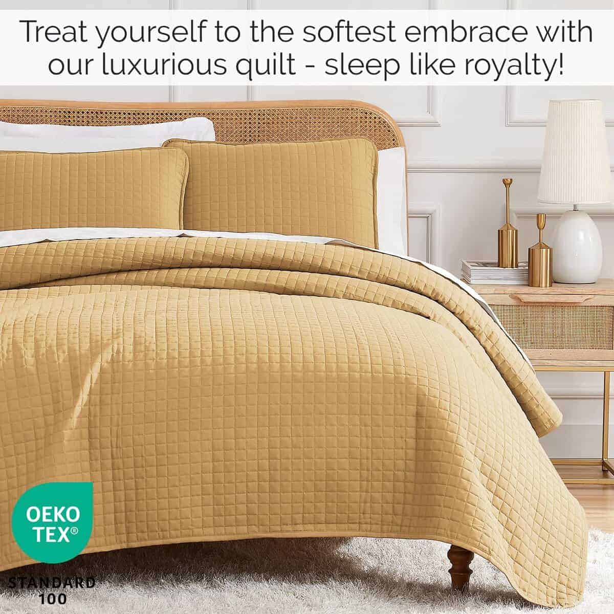 Juego de Colcha para Cama Twin Southshore -Dorado - Imagen 4