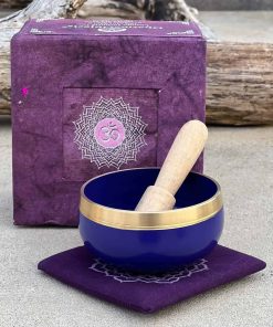 Tibetan Chakra Singing Bowls With Mallet and Cushion (Crown
