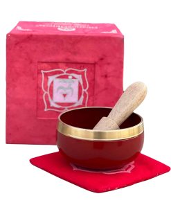 Juego de Caja de Regalo de Cuenco Tibetano del Chakra Raíz