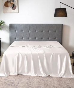 Sábana de Seda 100% Pura THXSILK, Sábana Plana de Cama de