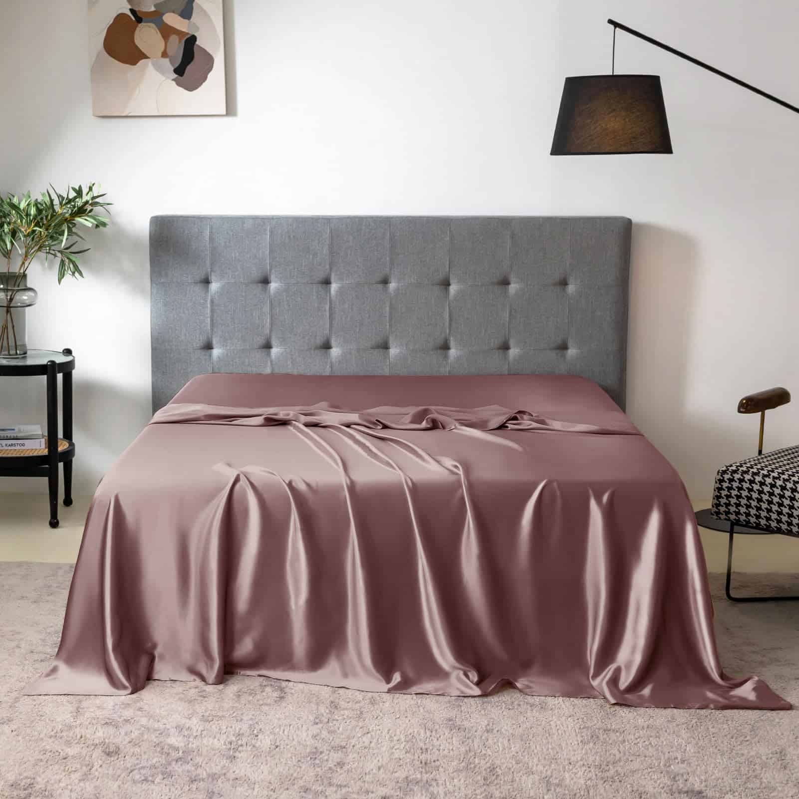 Sábana de seda pura THXSILK, 100% seda 7A+, sábana de cama