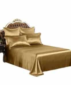 Sábana Plana de Seda Pura THXSILK, 100% Sábana de Cama de