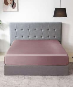 Sábana ajustable de seda natural THXSILK, -Morado