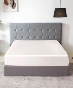 Sábana Ajustable de Seda Natural THXSILK, -Blanco