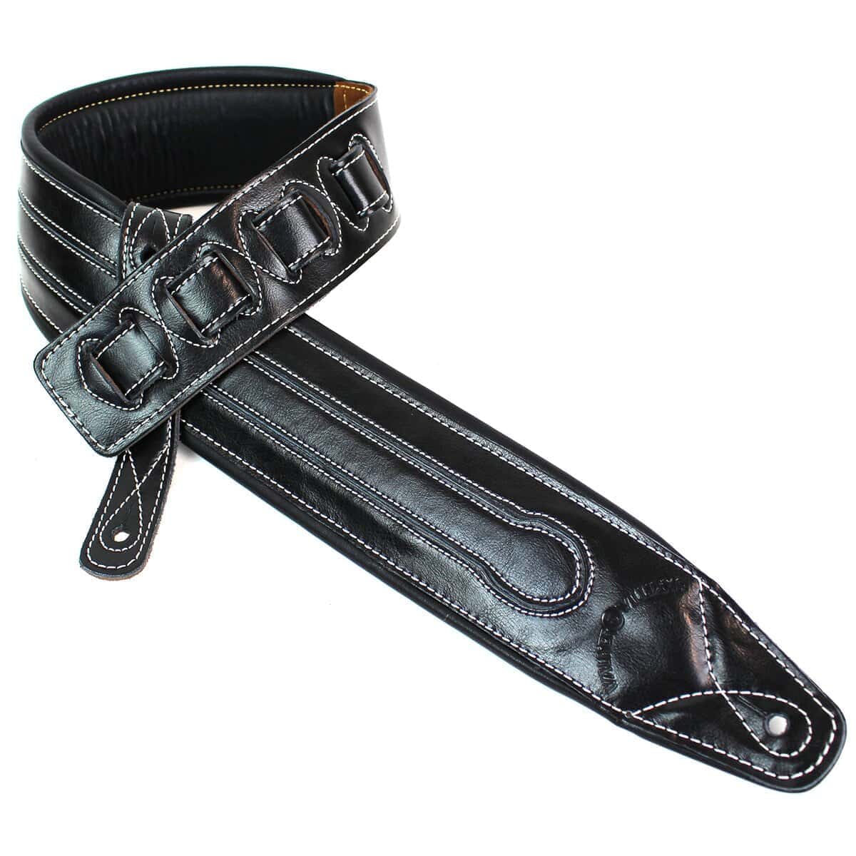 Correa de Guitarra Doble Acolchada de Cuero de Grano