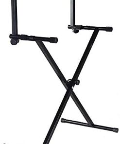 Soporte de teclado de doble X de 2 niveles MIYAKO con