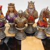 Set de piezas de ajedrez de la Cruzadas de la Edad Media en