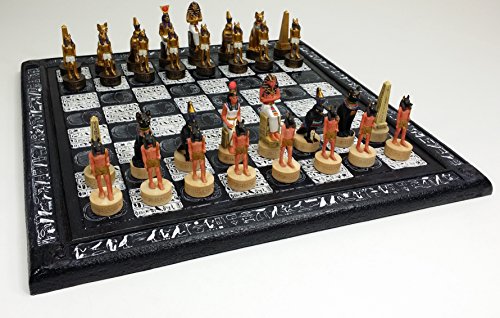 Juego de Ajedrez Egipcio de 16 pulgadas con Jeroglíficos en - Imagen 3