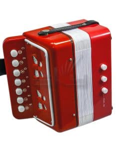 Acordeón SKY Rojo 7 Botones 2 Bajos Instrumento Musical