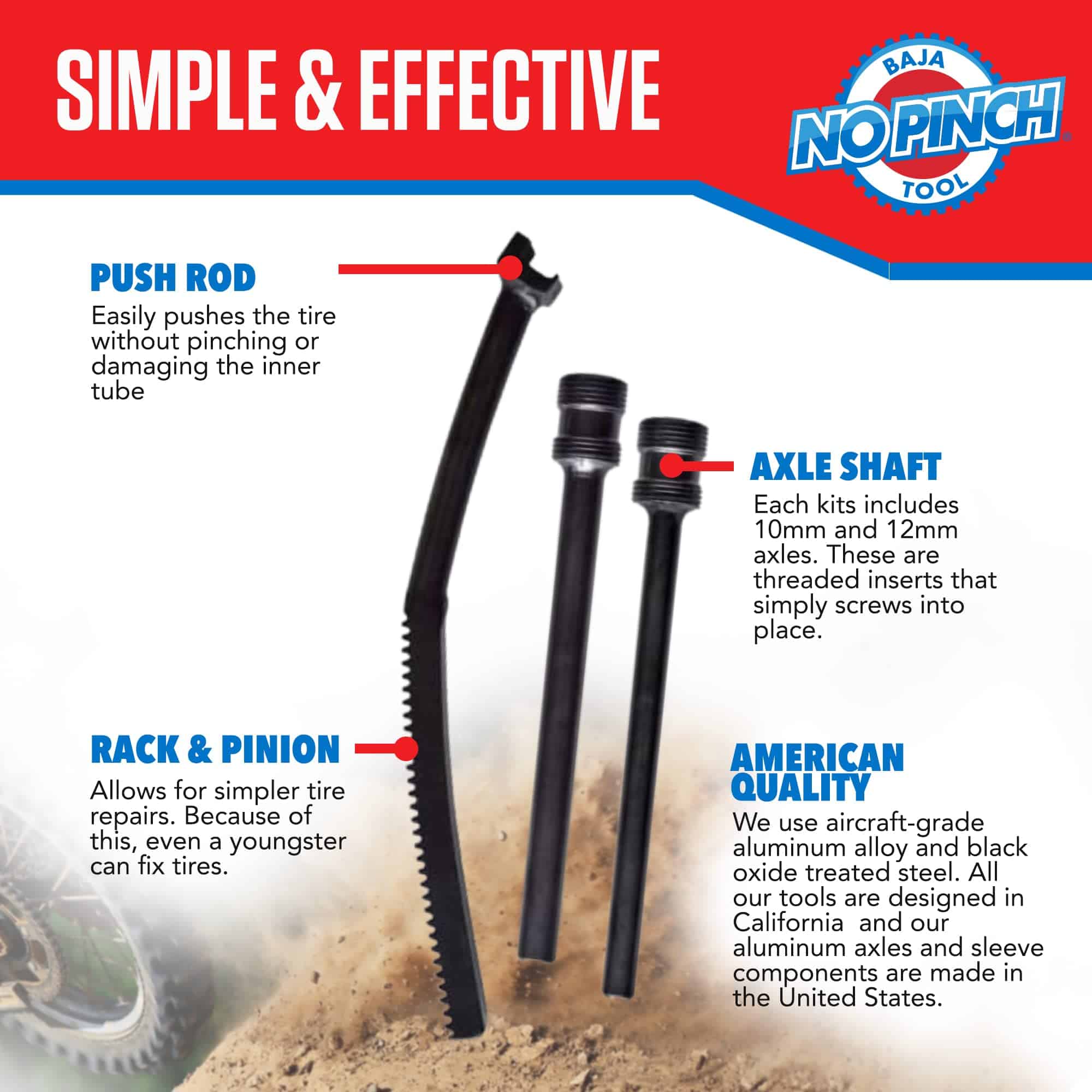 Herramientas para cambiar neumáticos de motocicletas Baja - Imagen 4