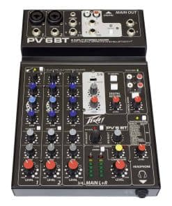 Mezcladora Compacta Peavey PV 6 BT de 6 Canales con