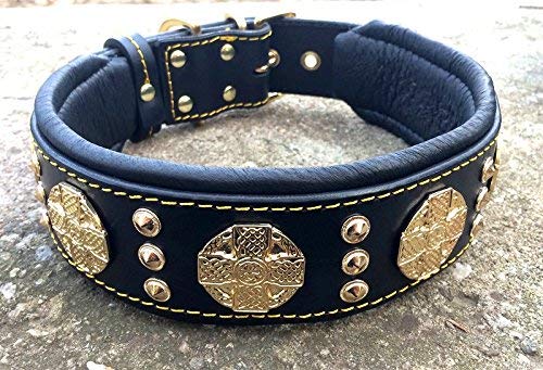 Collar de Perro de Cuero Genuino Bestia Maximus, Razas - Imagen 4