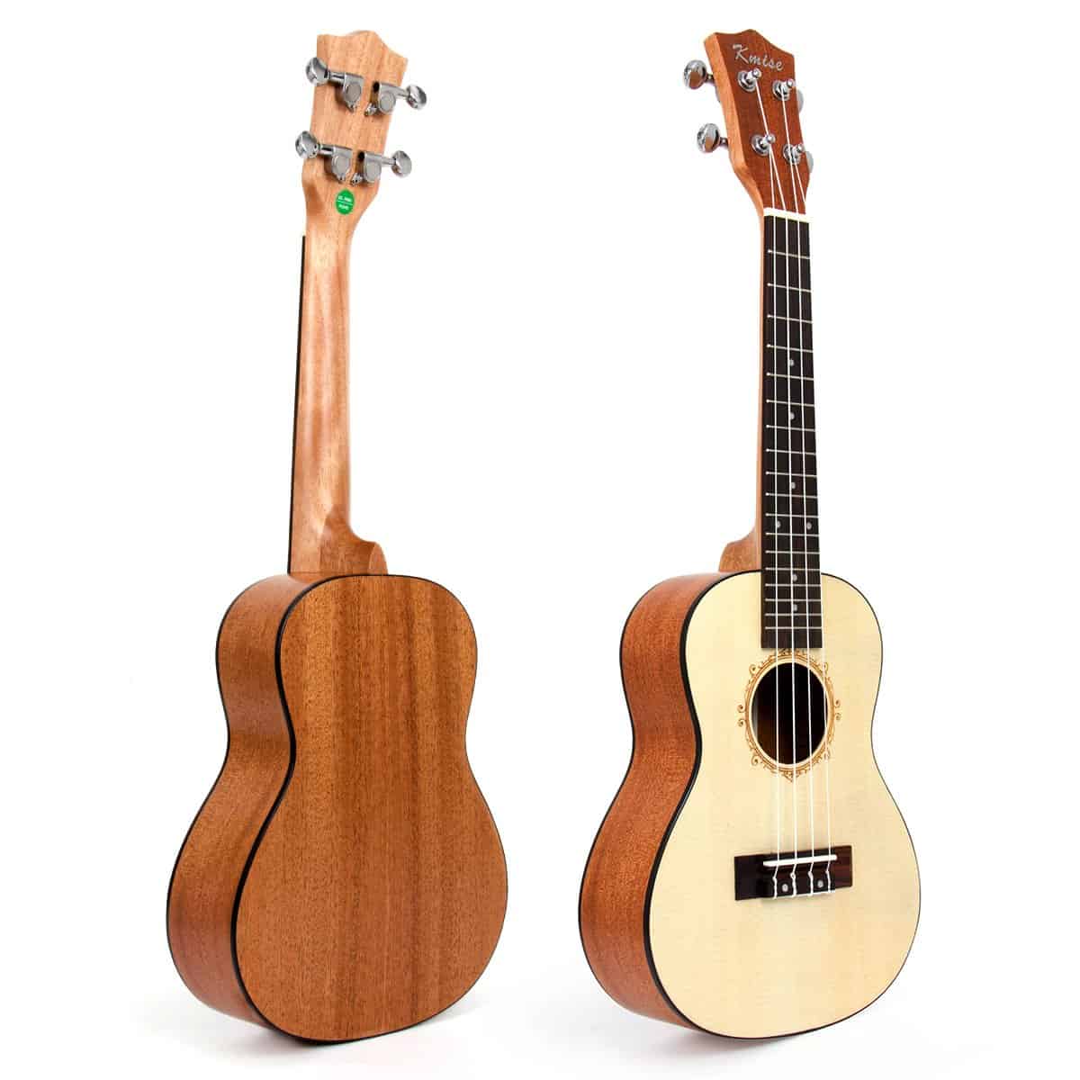 Ukulele de Concierto, Tapa de Abeto Macizo 24" Ukelele para