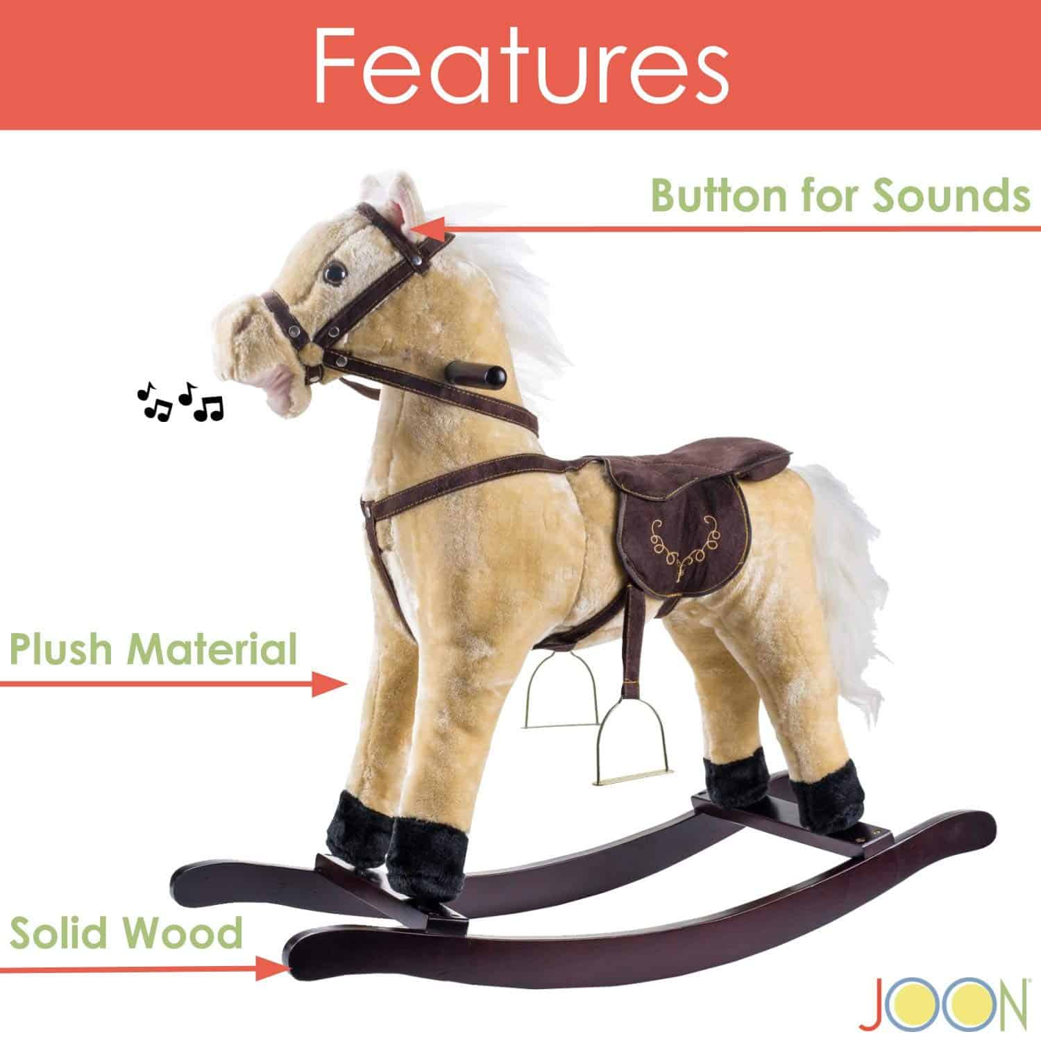 Caballo Mecedora Pony JOON, Beige - Imagen 3