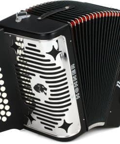 Acordeón Diatónico Hohner Panther de 3 Filas (Negro)