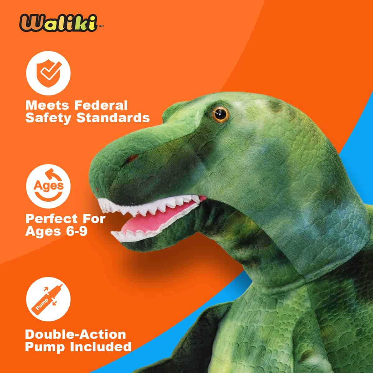 WALIKI PBl-Dino T-REX Hopper Ball | Green Hippity Hop | - Imagen 4