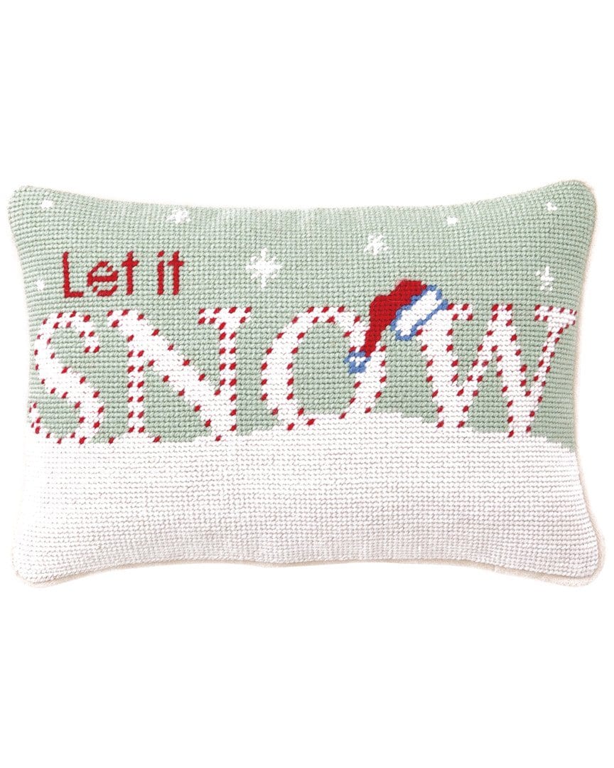 Almohada de aguja Let it Snow de Peking Handicraft