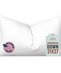 Inserto de almohada de plumón sintético -Blanco