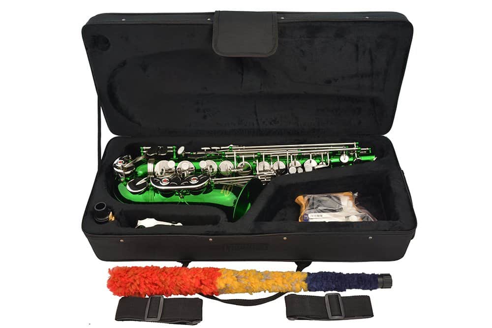 Saxofón Alto Lazarro 370-GR - Verde/Plata - 11 Cañas, Libro - Imagen 8