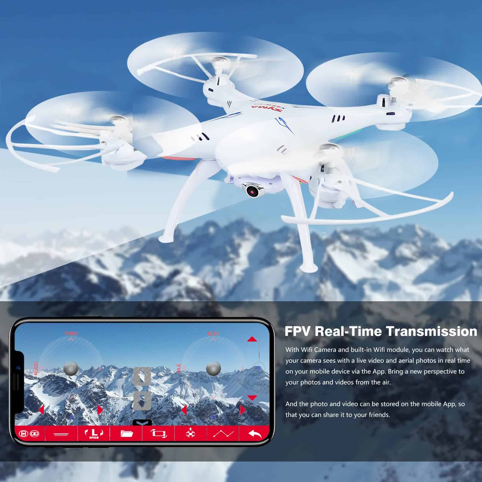 Drone Cheerwing Syma X5SW-V3 WiFi FPV 2.4Ghz 4CH 6-Axis - Imagen 3