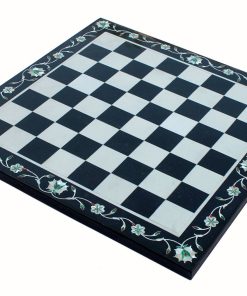 Tablero de ajedrez de mármol coleccionable StonKraft Black