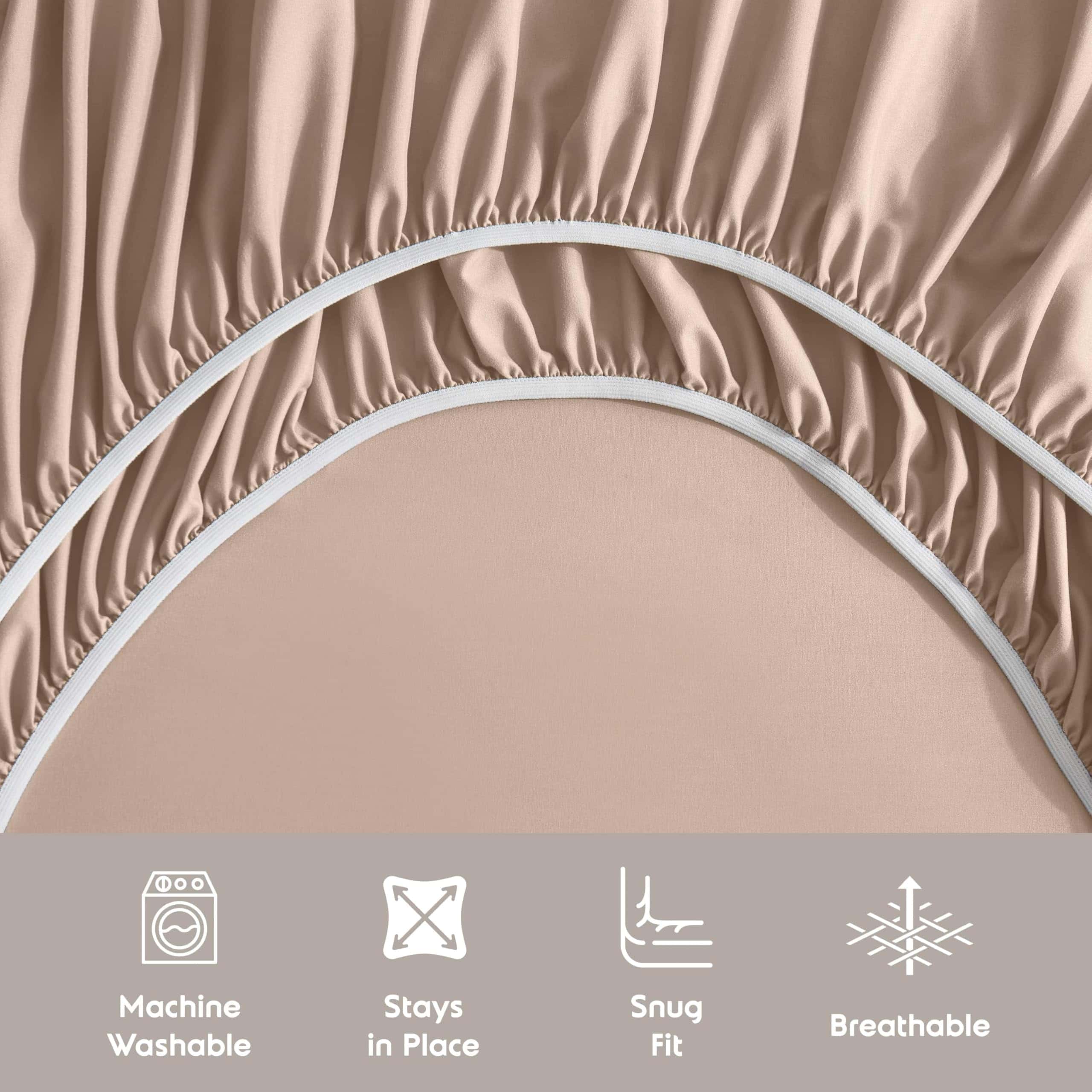 Juego de sábanas de microfibra Nestl, tamaño Full XL de 4 - Imagen 8