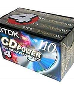 Paquete de 4 Cassettes TDK Cd Power 110 Tipo II de Alta