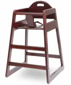 Silla alta de madera maciza apilable de grado comercial LA