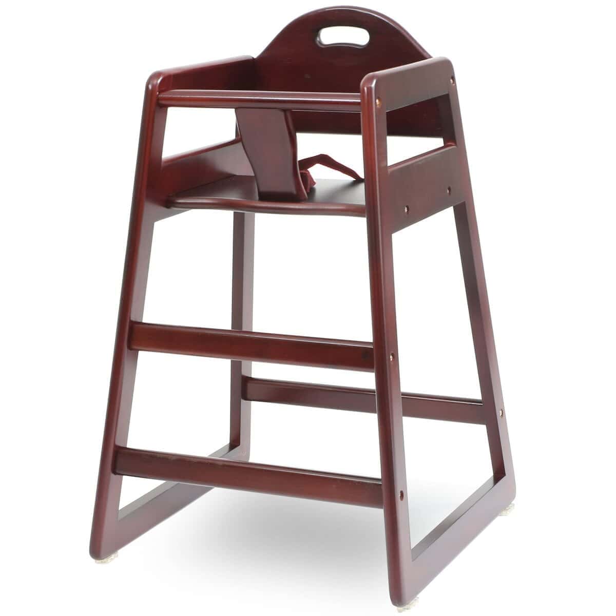 Silla alta de madera maciza apilable de grado comercial LA
