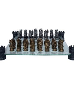 Juego de Ajedrez Reino del Dragón de Nemesis Now 43cm Bronce
