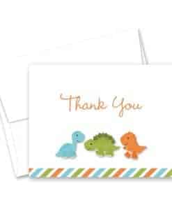 50 tarjetas de agradecimiento Dinosaurio Baby Shower o