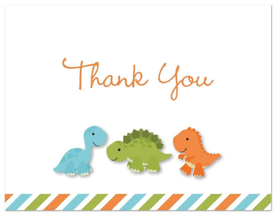 50 tarjetas de agradecimiento Dinosaurio Baby Shower o - Imagen 4
